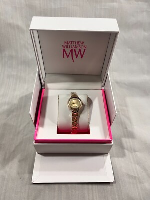 NEW Matthew Williamson Gold Crystal Round Women\'s Quartz Watch LBM34002-03 NEW Matthew Williamson Gold Crystal Round Women main image 4