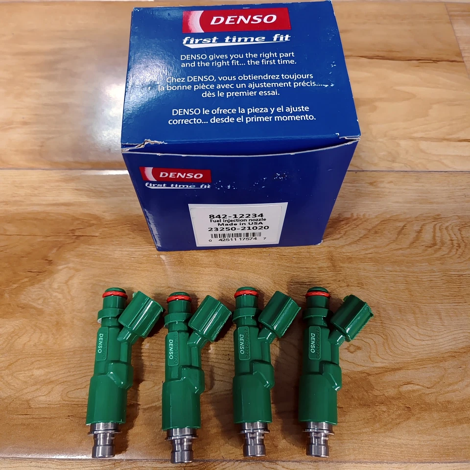 4Pcs Denso Denso Fuel Injectors 23250-21020 For 2000-09 Toyota Prius Scion xA xB - Изображение 2 из 4