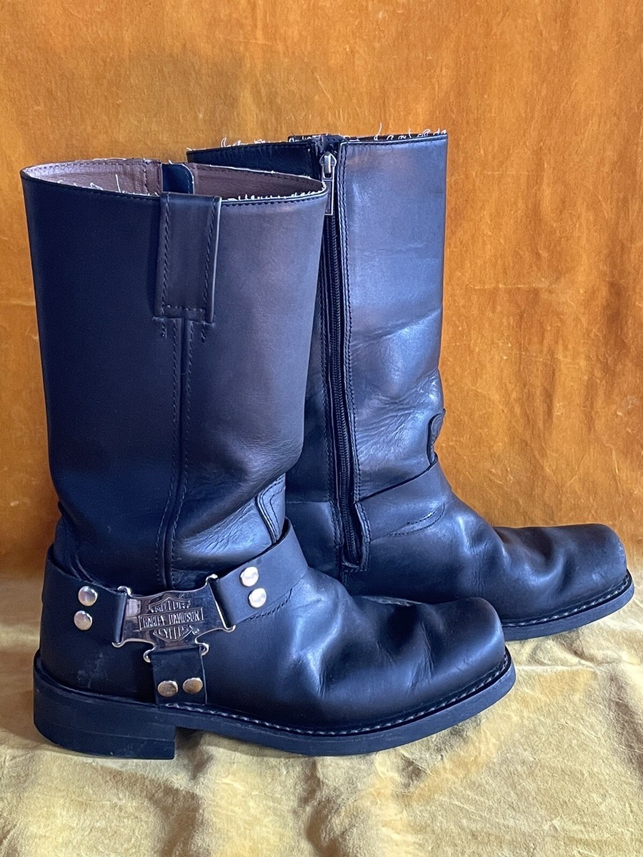 Harley Davidson Mens 10.5 Iroquois HI Zip Motorcycle Boots Harness