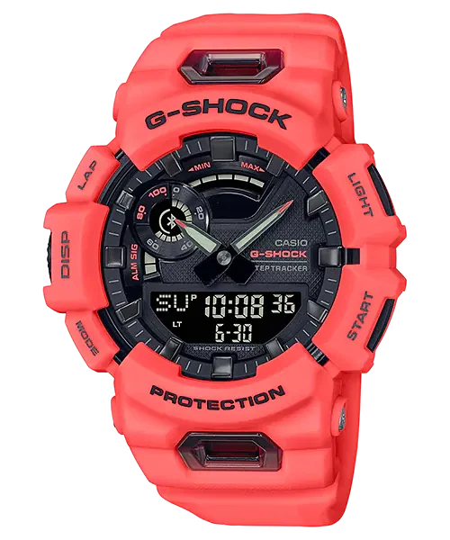 Casio G Shock G SQUAD Bluetooth Orange Resin Band Watch GBA 900 4A