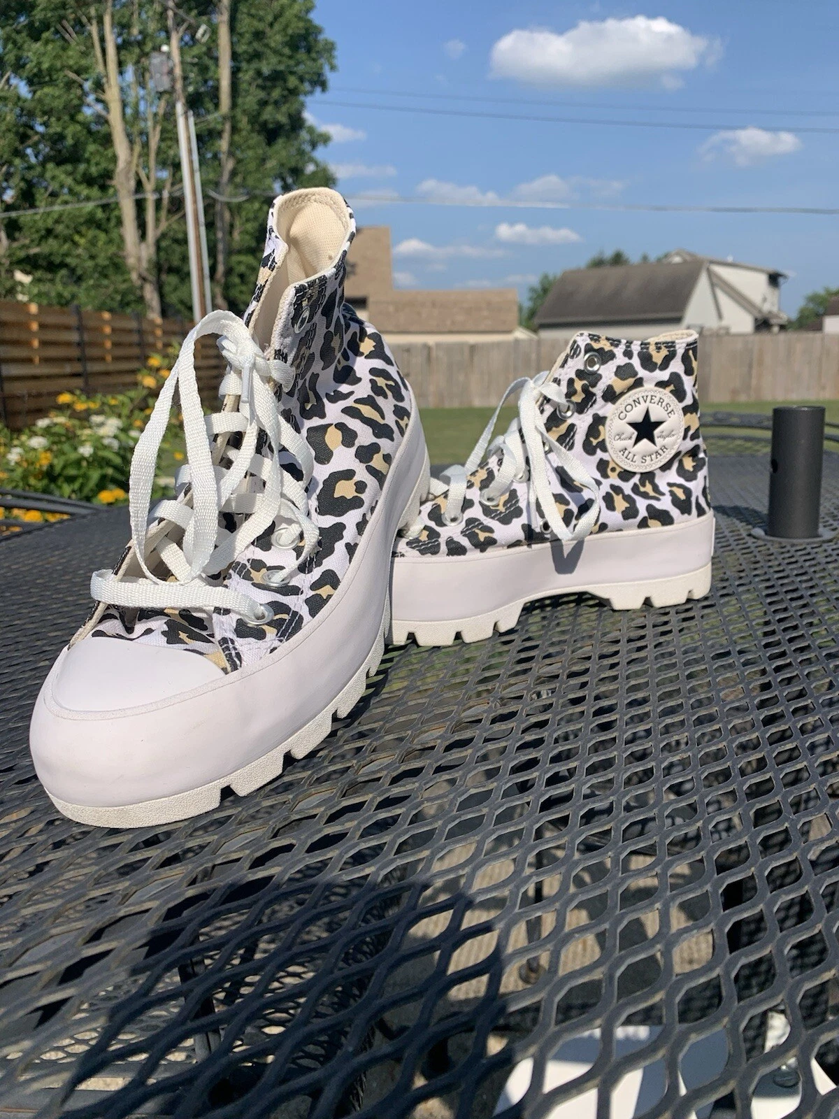 Converse Chuck Taylor All Star leopardo plateau da donna taglia 8 571250C bello