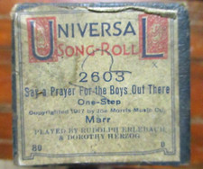 UNIVERSAL 2603 "SAY A PRAYER FOR THE BOYS OUT THERE" ONE STEP 1917 PIANO ROLL