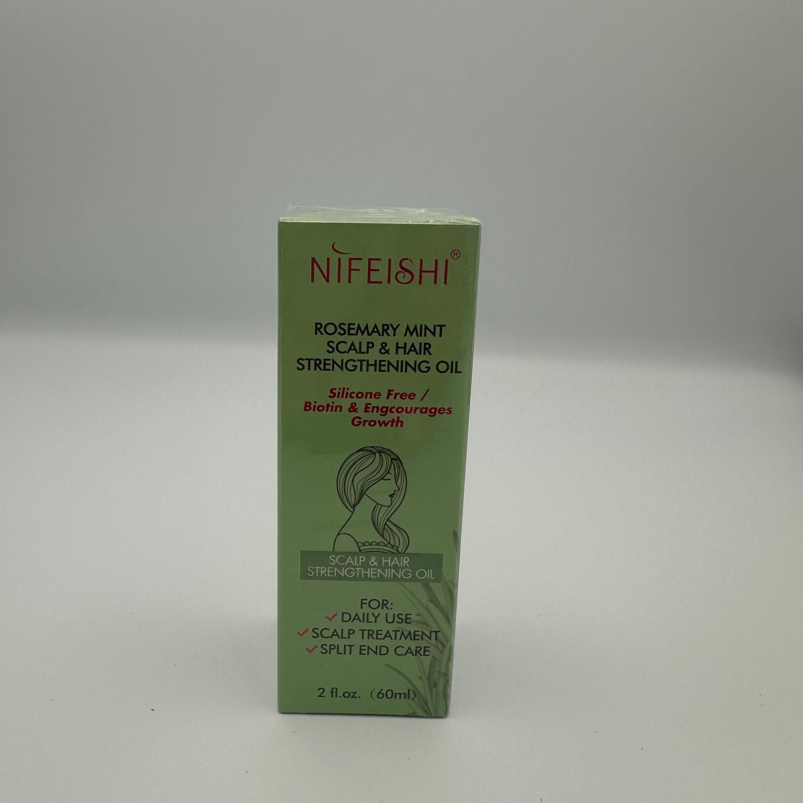 Rosemary Mint Scalp & Hair Strengthening Oil - Biotin -  2 oz / 60 ml New Oil