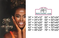 Salon 81 Photo-Realistic Paper Poster Nails Black African Non-Laminate Vertical