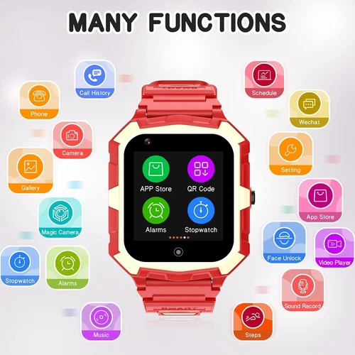 Kids 4G Smart Watchs Camera GSM Tracker SOS LBS Call Phone Game Watches Boy Girl - Bild 78 von 78
