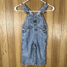 Carter  s Authentic Size 24M Blue Jean Denim Overalls With Snaps Unisex BEAR