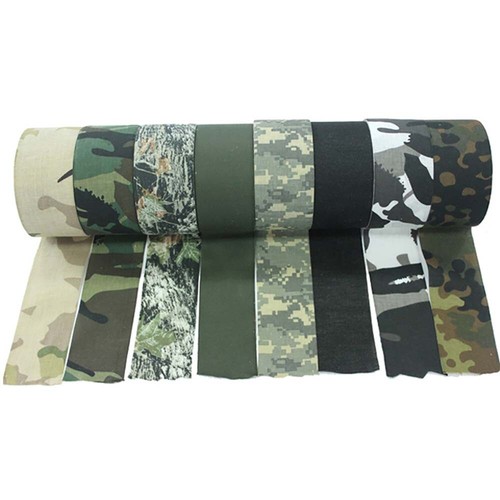5cmx5m Cinta de camuflaje a base de tela Cinta de camuflaje Envoltura Caza - Imagen 2 de 16