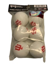 Indiana Hoosiers IPG Team Sports Ping Pong Balls 6 Count With Logo New