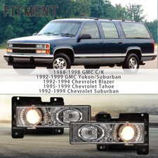 Headlights Halo Projectors Pair For 88-99 Chevy Gmc Ck 1500 2500 95-00 Tahoe