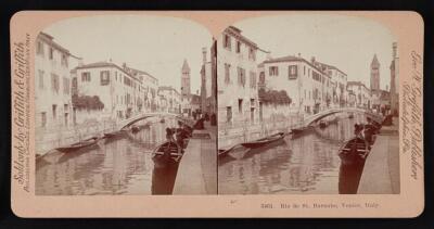 Rio de St. Barnabe, Venice, Italy Old Historic Photo