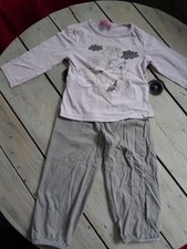 Pyjama 2 pièces t-shirt + pantalon parme imprimé écureuil NKY Taille 4 ans