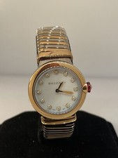 Bulgari Lucea Tubogas Oro Rosa & Acciaio Inox Diamante Bracciale Donna Orologio