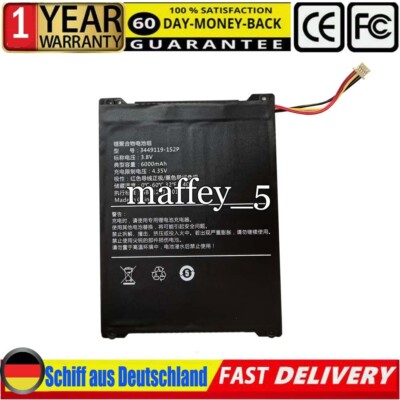 Neu 3.8V 6000mAh 3449119-1S2P Akku Für ALLDOcube iplay 20 pro EAGLE 1069 10.1