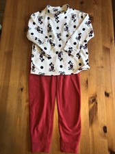Disney Mickey Mouse Fleece Pajamas Uniqlo Kids US 5/6 Japanese 110-125
