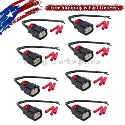 8X Ignition Coil Connector Plug Cable Wire for Ford V6 V8 Flex F150 9U2Z14S411EA