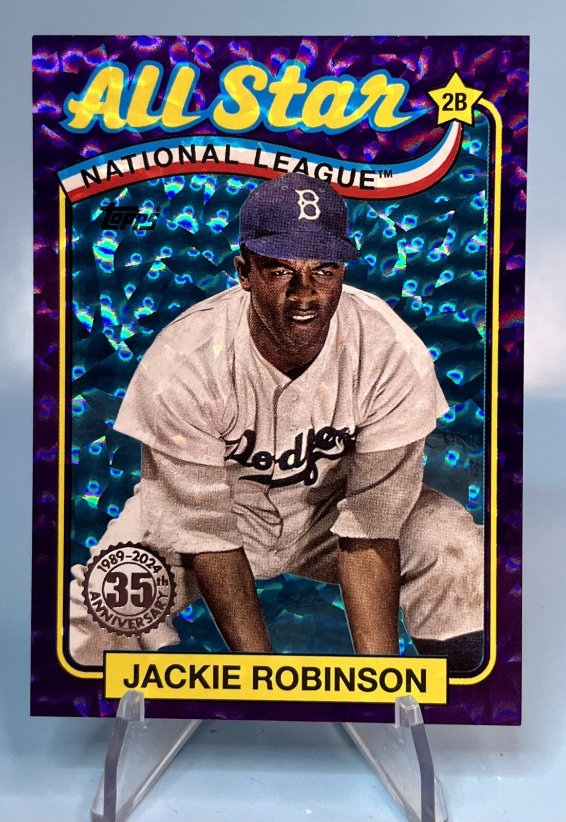 2024 Topps Series 2 Jackie Robinson - 1989 All-Star Purple Foilboard #’d 67/75