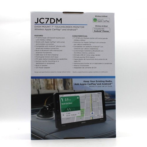 JENSEN DASH MOUNT 7" TOUCHSCREEN MONITOR Wireless Apple CarPlay & Android JC7DM - Picture 3 of 7