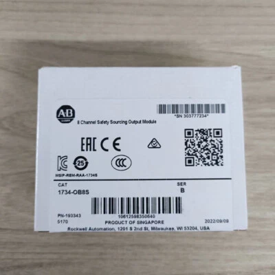 ALLEN-BRADLEY Original Factory Sealed 1734-OB8S SER B Point I/O Safety Output Module 1734OB8S