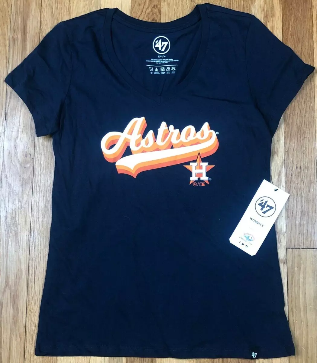 #039;47 New Houston Astros Shirt Women Small Blue Short Sleeve