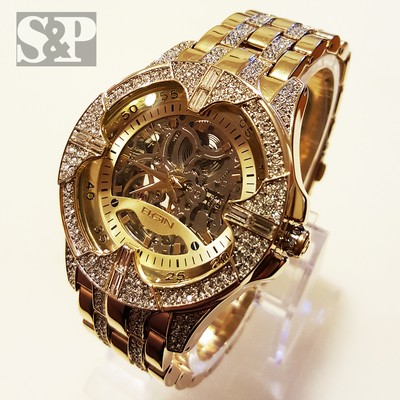 elgin automatic skeleton watch