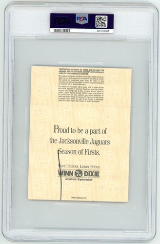 1995 NFL FOOTBALL JACKSONVILLE JAGUARS HOUSTON OILERS FULL TICKET 1ST NFL PSA - Picture 2 of 2