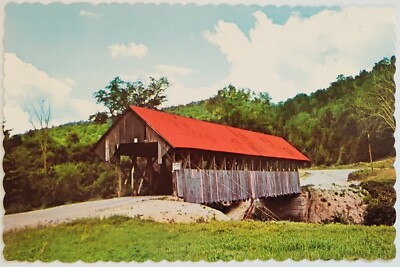 Bennett Bridge Magalloway River near Wilson Mills Lincoln Plantation ME Postcard