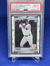 EVERSON PEREIRA 2020 BOWMAN CHROME 1ST PROSPECTS PSA 10 GEM MINT