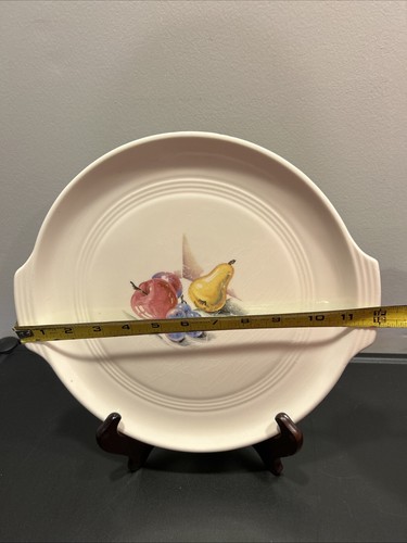 Knowles Utility Ware 2-handled Serving PLATTER Fruit Design 11” Vintage - Picture 3 of 5