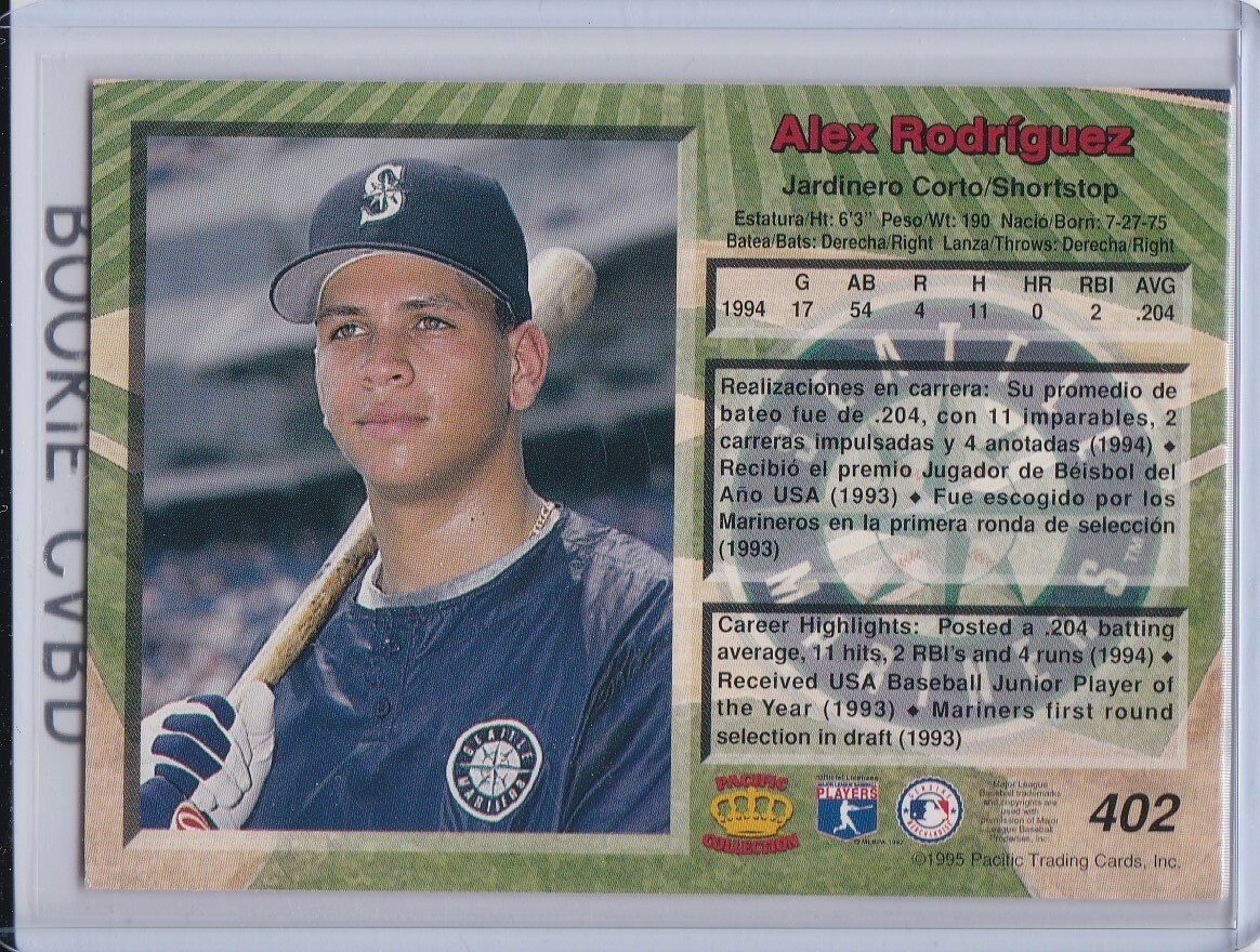 PACIHC CROWN E ALEX・RODRIGUEZ ALEX RODRIGUEZ ROOKIE CARD Pacific CROWN Collection Mariners