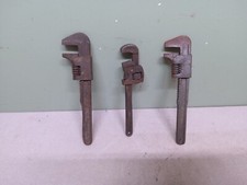 3 antique vintage monkey pipe wrenches jp Danielson joblot boxlot