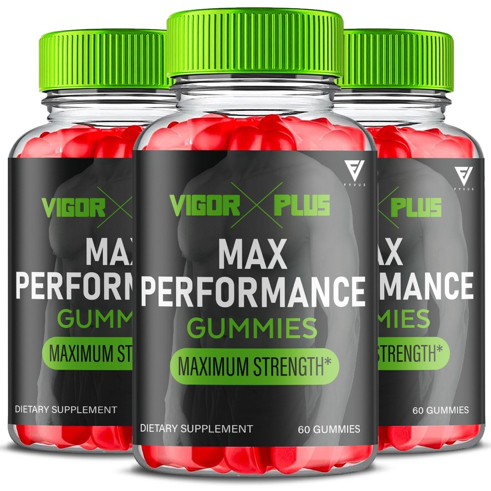 (3 Pack) Vigor Plus Gummies, Vigor Plus Maximum Strength Formula (180 Gummies)