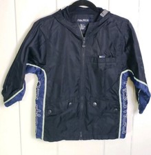 Nautica Boys Blue Hooded Zip Up Spring Jacket size L - 6