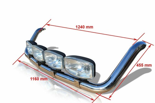 Roof Bar + Clamps + LEDs For Ford Transit MK7 2007-2014 Stainless Top Light Bar - Afbeelding 7 van 8