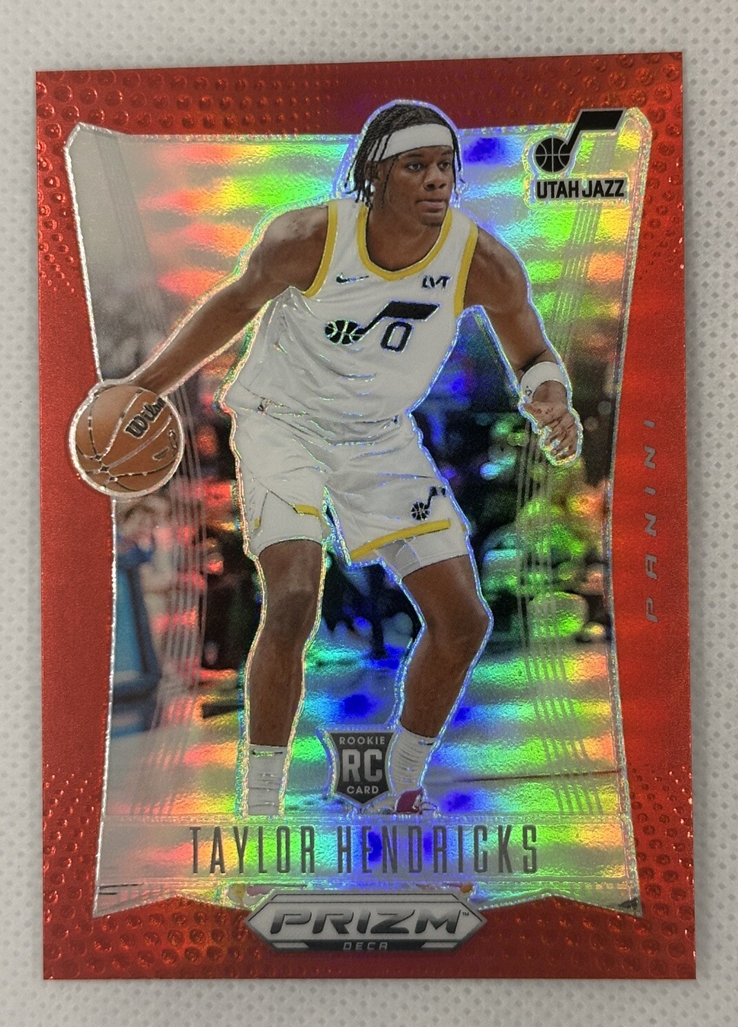 2023-24 Prizm Deca Basketball Taylor Hendricks Red /199 Rookie Utah Jazz