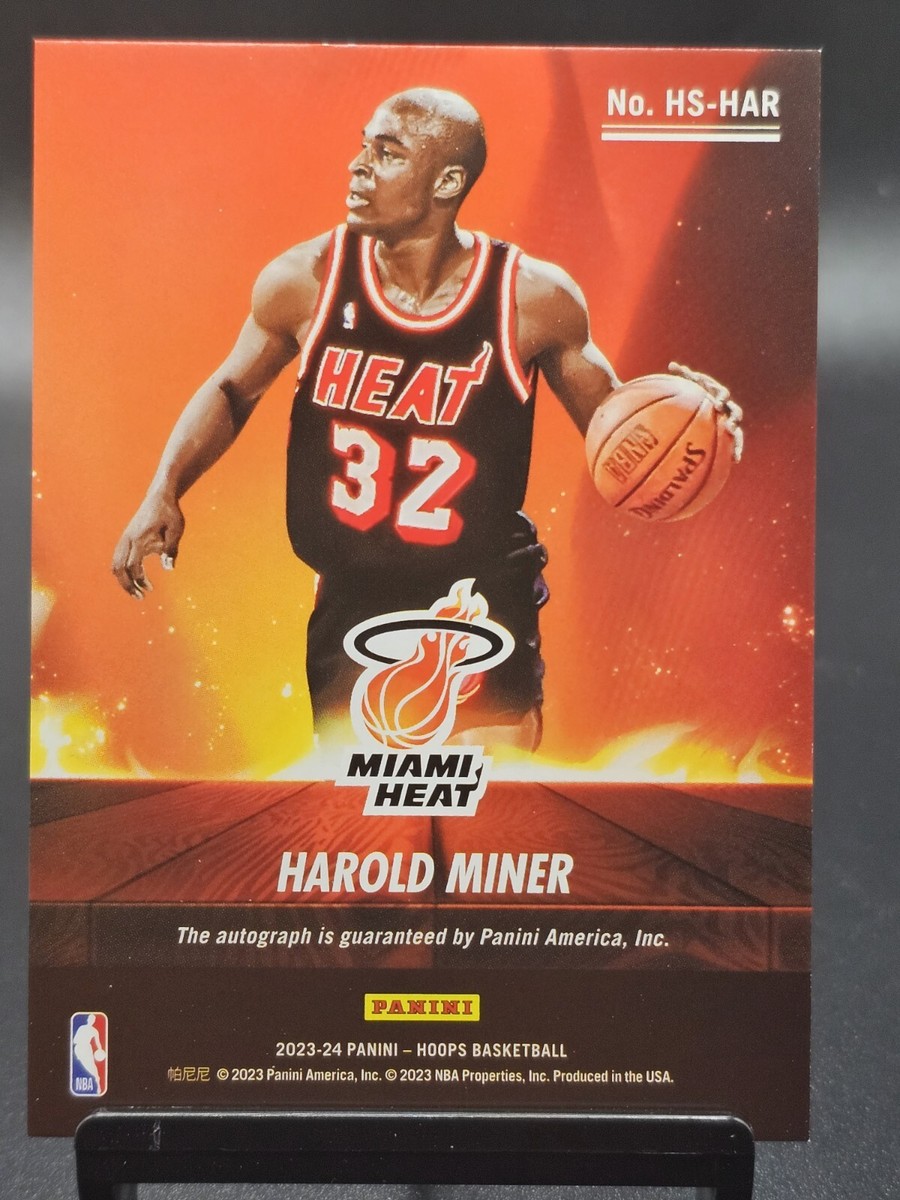 WE782 90‘s NBA マイアミヒート ハロルドマイナー 2023-24 NBA Hoops - Harold Miner #HS-HAR Hot Signatures AUTO