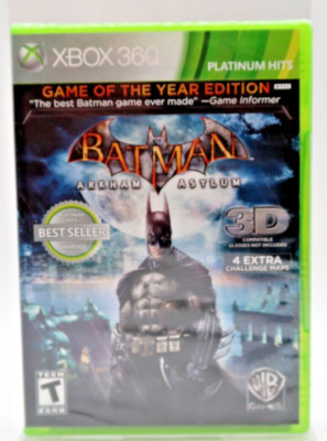 Batman: Arkham Asylum Game of the Year Edition (Xbox 360, 2010) New Sealed