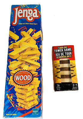Jenga Tumbling Tower Game Mini And Full Size Hasbro Board Game