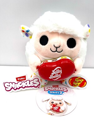 BABRA Lamb Holding Jelly Belly Jellybean Tin ZURU Snackles Plush