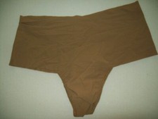 NWT HANKY PANKY BARE HI-RISE THONG PANTIES NYLON/SPDX 6J1921 toffee M