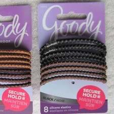 8 Goody Ouchless Slide Proof Hold Stay Secure Fit Elastic Ponytailer Hair Bands
