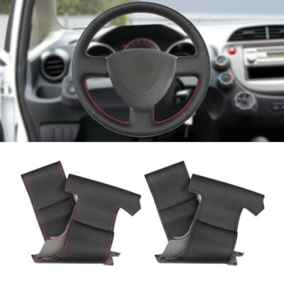 Leather Steering Wheel Cover  For Honda City 2002-2008 Civic Fit Jazz Interior
