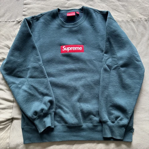 Taille L Col rond logo Supreme Box (FW22) vert pin foncé