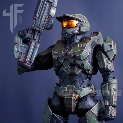 Recolor Halo Master Chief Action Figure 1/12 Fully PVC Painted Completed Figure - Image 3 of 4