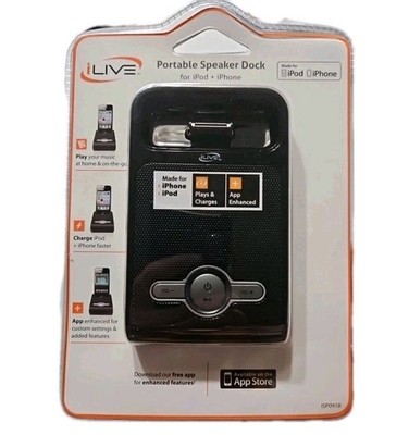 New Sealed iLive ISP091B iPod iPhone Audio Portable Speaker Dock