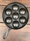 Griswold Cast Iron #32 Fully Marked Ableskiver Pan