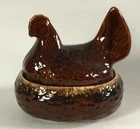 Large Vintage Hull Pottery "Chicken On A Nest" Casserole Dish
