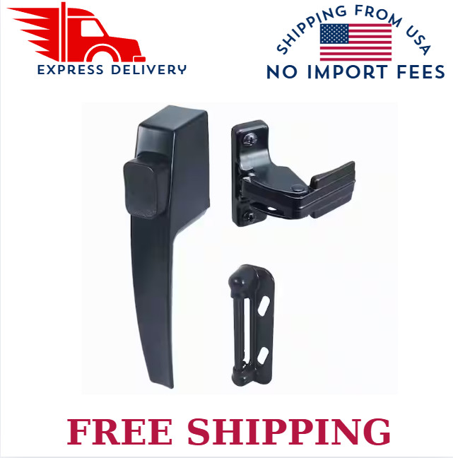 Prime-Line Push Button Screen or Storm Door Latch, Black