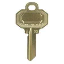 Hillman 86409 Brass C-KEYWAY 5-PIN Universal Single Sided Blank Key (Pack of 10)