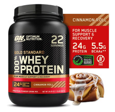 Optimum Nutrition Gold Standard 100 Whey Protein, Cinnamon Roll, 1.5 lb