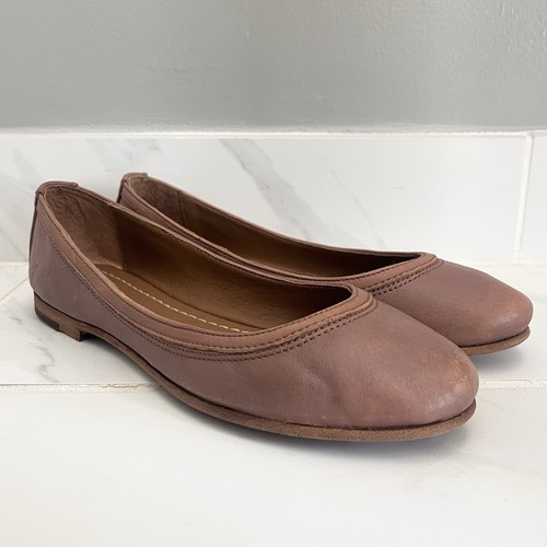 Frye Carson Ballet Flats Shoes Mauve Pink Leather Size 6.5 B NEW - Picture 2 of 11